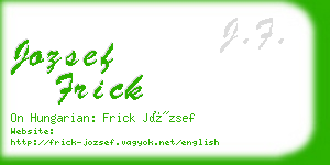 jozsef frick business card